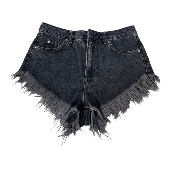 Topshop Pants - Topshop Moto Kiri High Waist Frayed Hem Denim Shorts Size 6 US /10 UK/38 EU